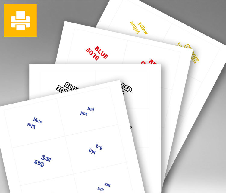 stroop sample print'n play sheets